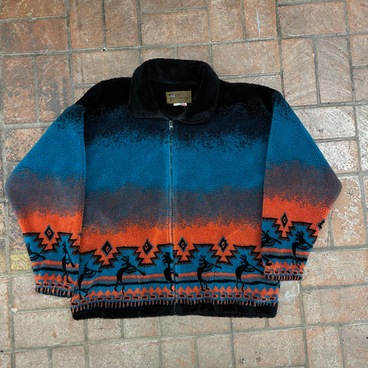 Vintage 90s Aztec Fleece Jacket