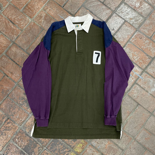 Vintage 90s Field Gear #7 Long Sleeve Polo