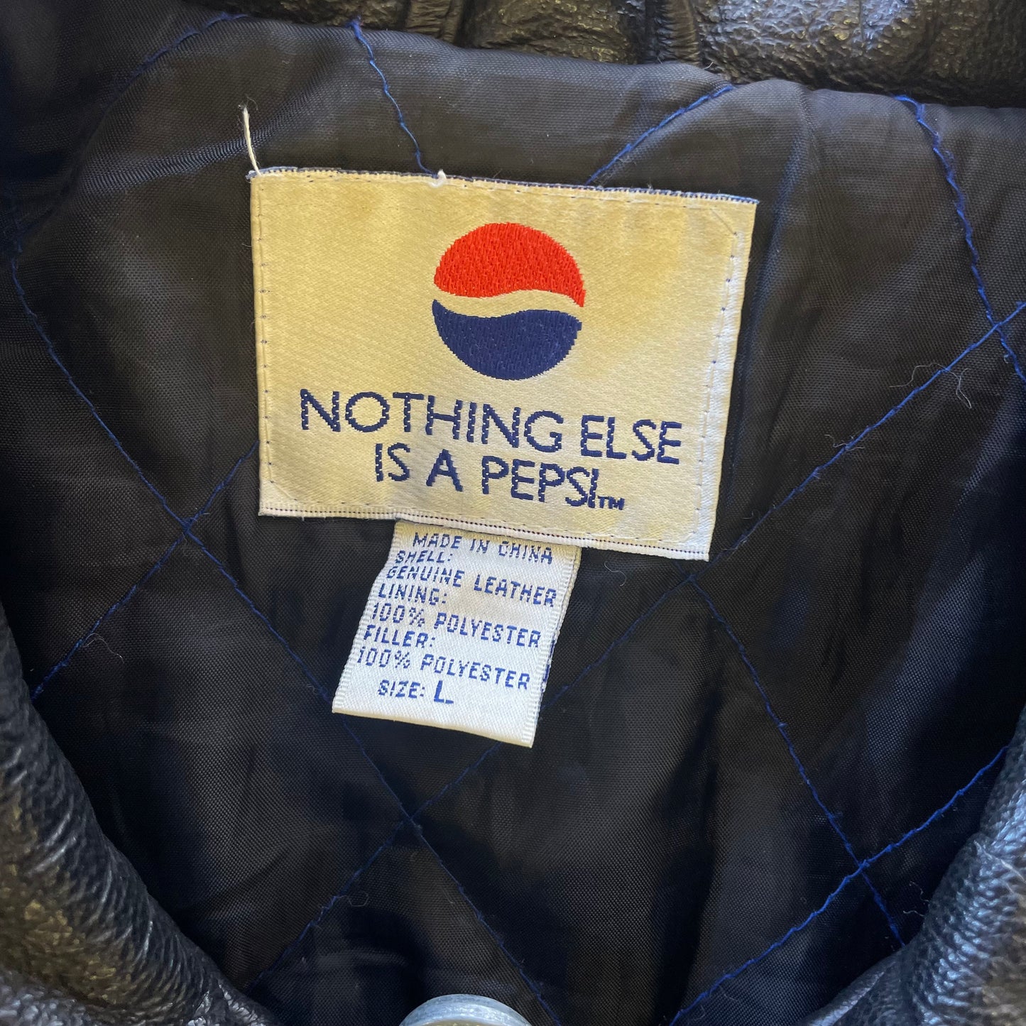 Vintage 90s Nothing Else Is A Pepsi Leather Jacket