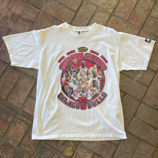 1997 NBA Champs Chicago Bulls T-Shirt - Starter