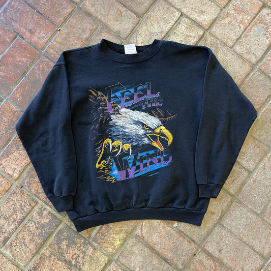 90s Vintage ‘Feel The Wind’ Graphic Crewneck