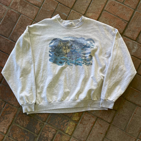 Vintage Wildlife Wolf Crewneck